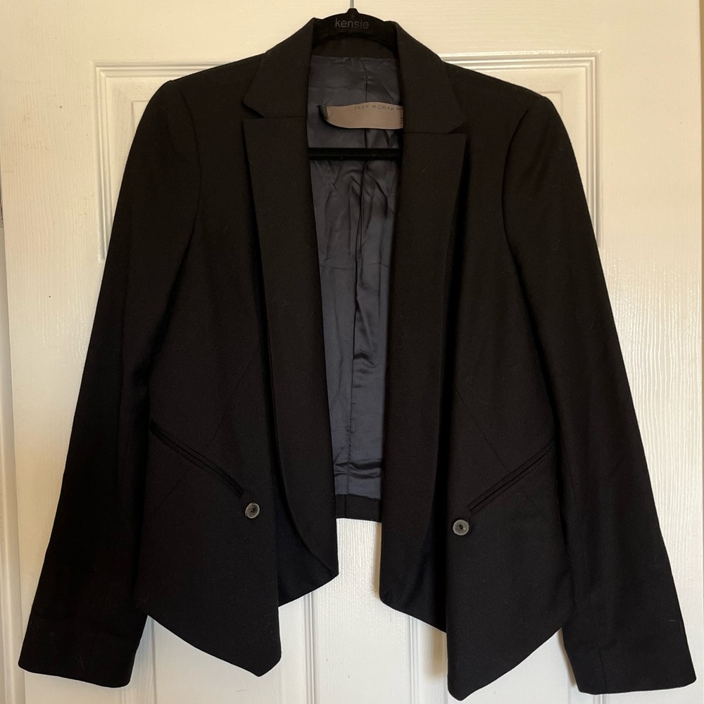 zara black blazer